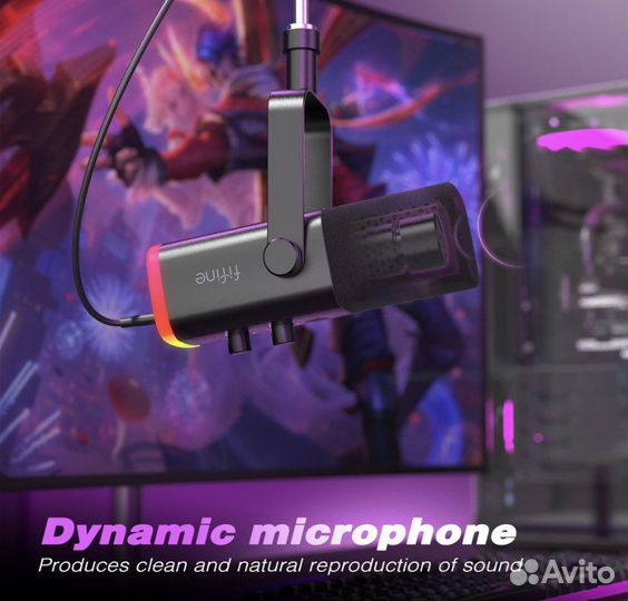 Микрофон динамический Usb/Xlr fifine AM8 Новый