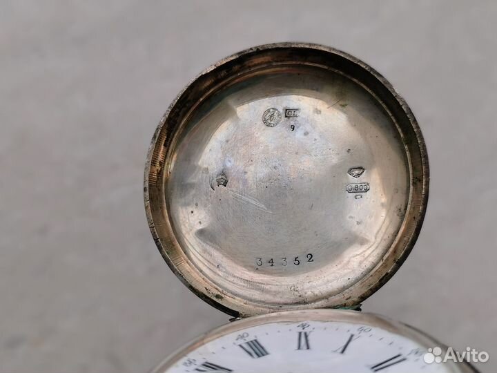 Часы карманные 19 век Spiral Breguet серебро 800