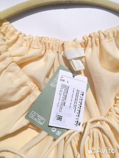 Льняное платье hm новое 46 48 50 52 54 макси