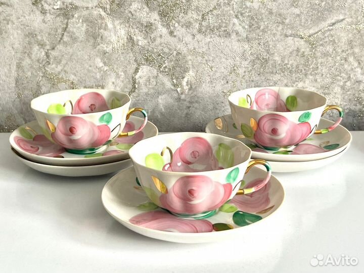 Кофейные пары лфз, чашки, блюдца. Фарфор СССР