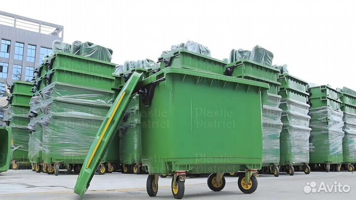 Пластиковый мусорный контейнер 770л Ч4038