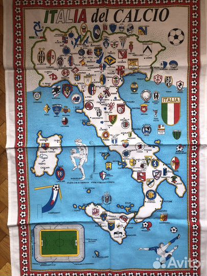 Скатерть с футбольными командами Италии