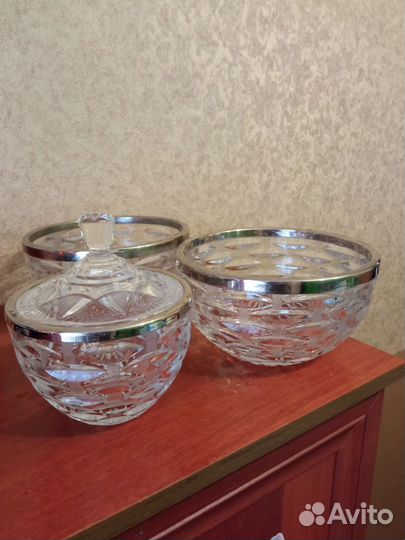 Салатник хрусталь СССР