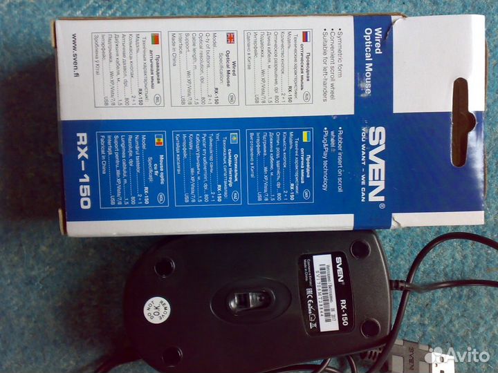 Мышь оптич. Swen, 800 DPI,USB,нов.,торг