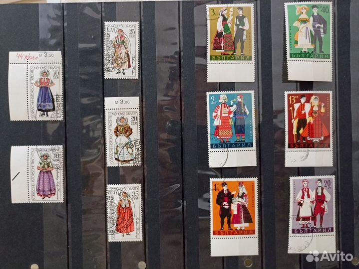 Почтовые марки 60 штук.Народные костюмы, праздники