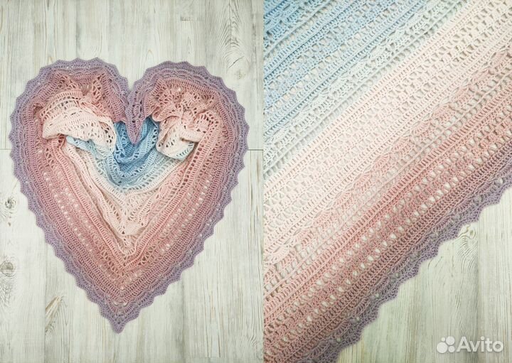 Теплые шали ручной работы