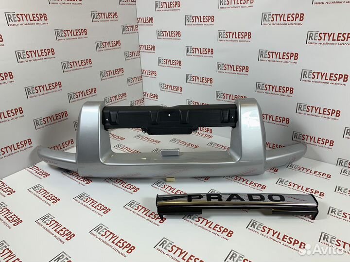 Кенгурятник Toyota Land Cruiser Prado 120 Серебро