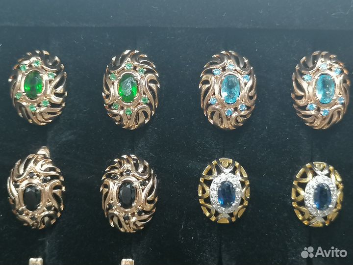 Серьги под золото