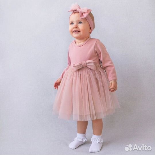 Платье для девочки с солохой, на рост 74