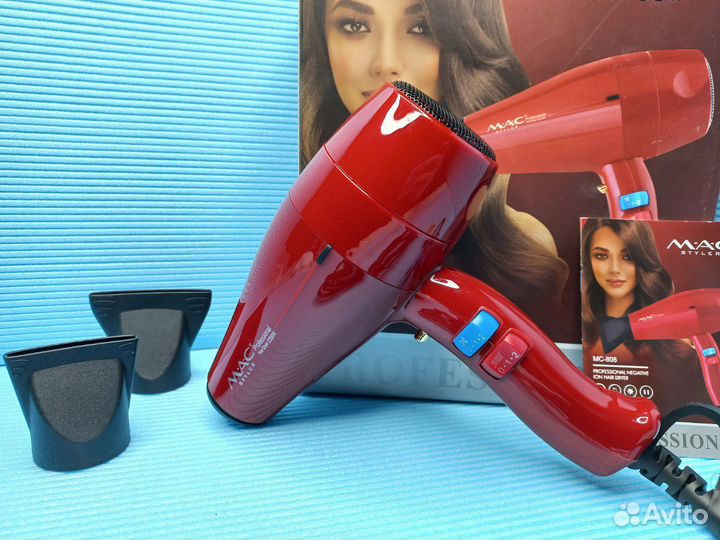 Фен профессиональный + 2 насадки MAC