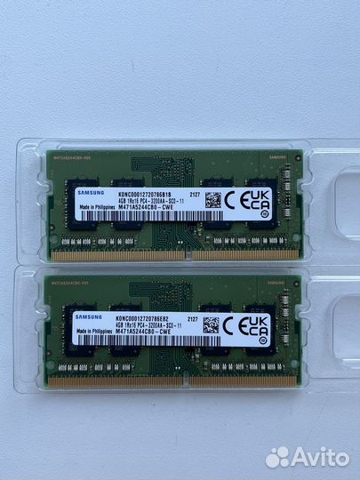 Оперативная память ddr4 8gb samsung