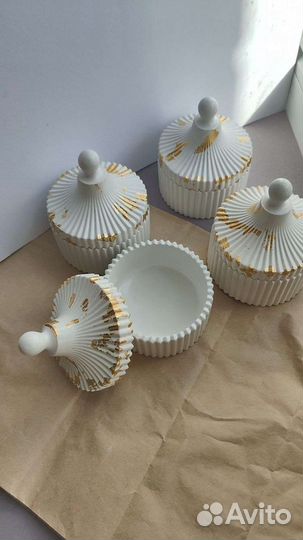 Декор из гипса ваза шкатулка поднос