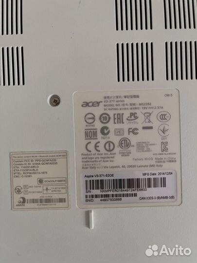 Ноутбук acer aspire v3 + utp кабель