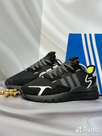 Кроссовки Adidas Nite Jogger Black Green