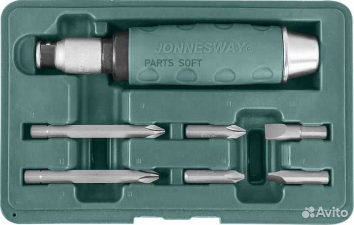 Jonnesway AG010055A Отвертка ударная с битами SL8