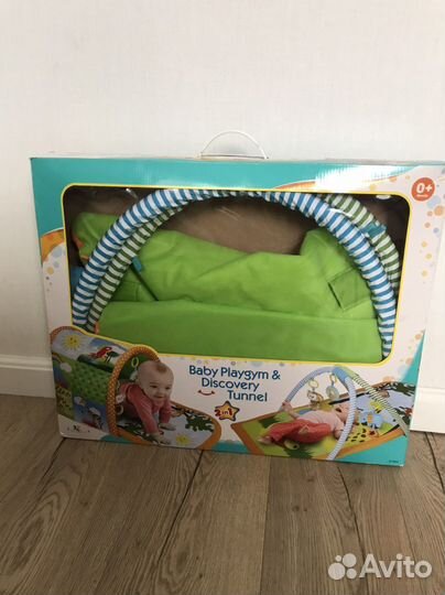 Развивающий коврик-туннель 2в1