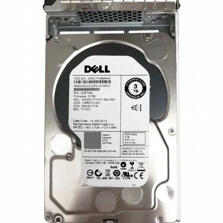 [DPTW9] Жесткий Диск Dell 3tb Sas 3,5" Dptw9