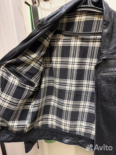Куртка натуральная кожаная косуха мужская