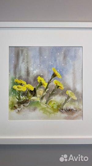 Авторская Картина в раме (акварель), подарок