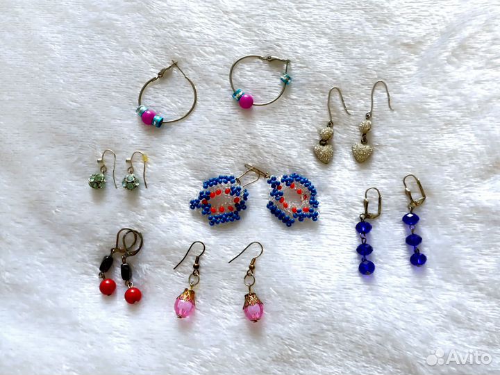 Серьги бижутерия пакетом