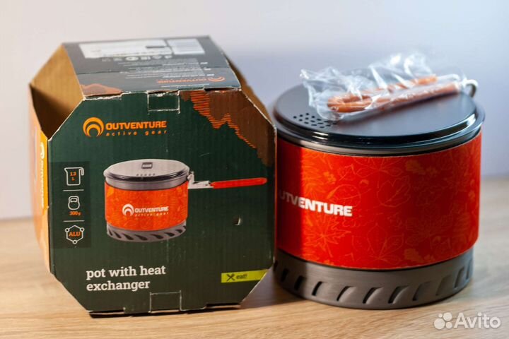 Туристический котелок с радиатором походы hiking