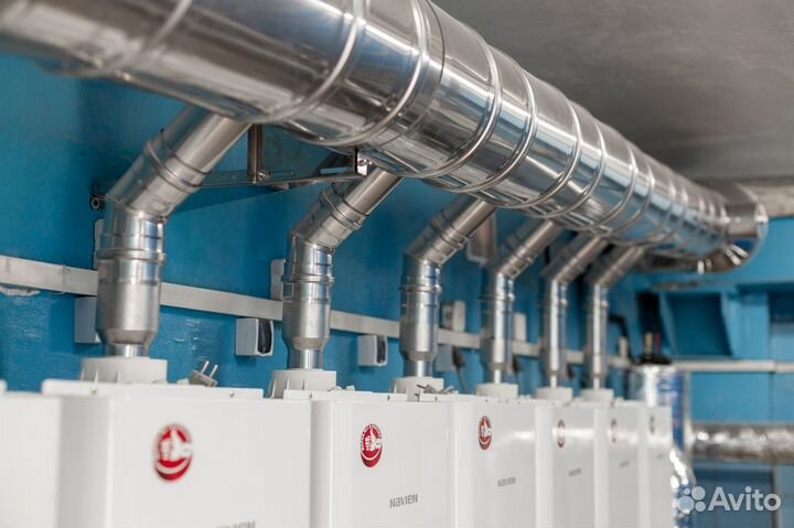 Конденсационный газовый 1конт котел 52квт Корея