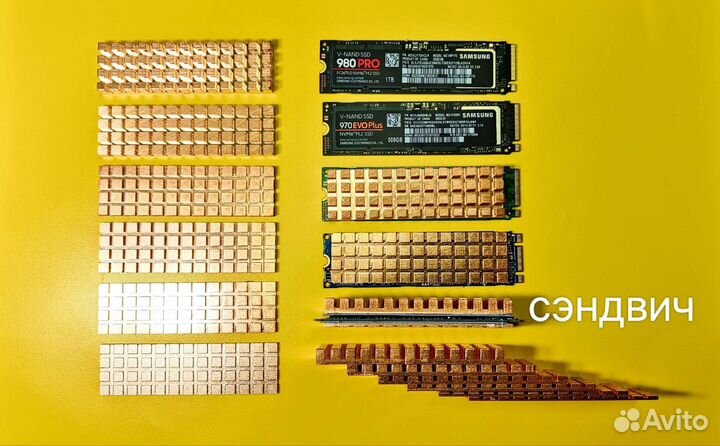 Радиаторы для SSD m.2 (медные)