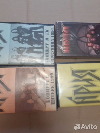 4 видеокассеты VHS с концертами Арии