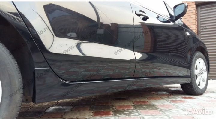 Внешние пластиковые пороги volkswagen polo