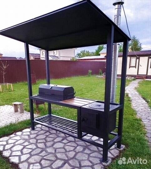 Мангал с крышей