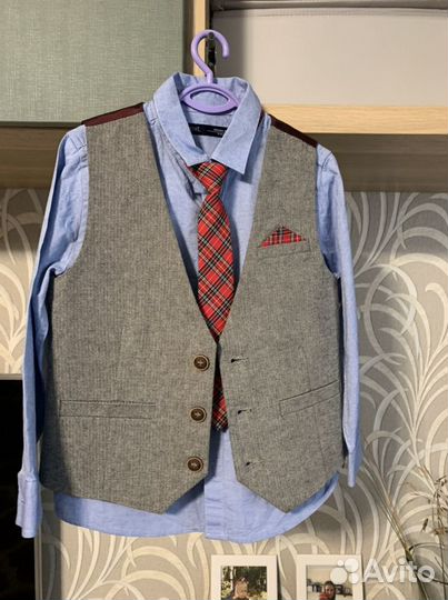 Рубашка, жилет, галстук Next