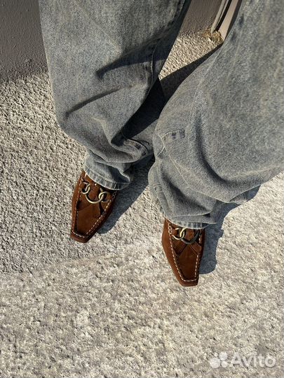 Замшевые коричневые туфли Hogl, 38, 5