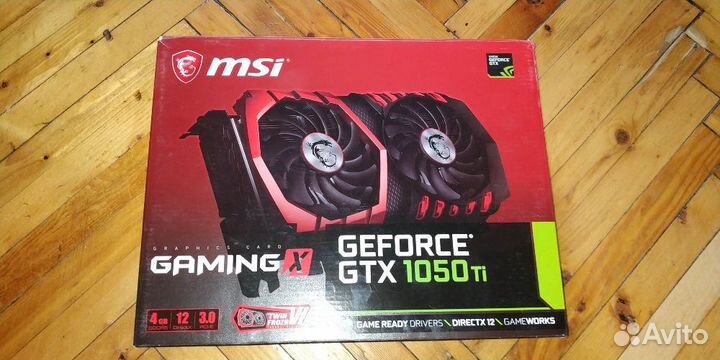 Видеокарта MSI GeForce GTX 1050 Ti gaming X 4 gb