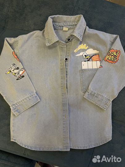 Рубашка джинсовая на девочку, р-р 110
