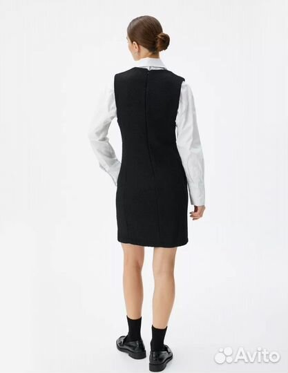 Koton твидовое платье