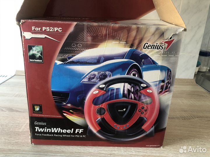 Игровой руль с педалями для Рs и Пк