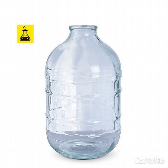 Банка бутыль стеклянная 10 л ламели (ско)