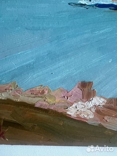 Картина этюд Байкал/ Ольхон/ пейзаж маслом