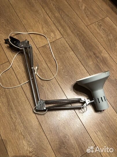 Лампа настольная СССР на струбцине