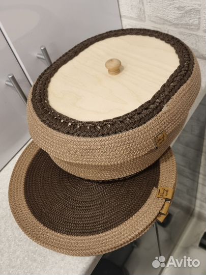 Набор (салфетки/ плейсматы и корзина) из шнура