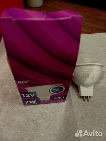 Лампа светодиодная rev gu5.3 12v