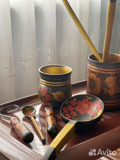 Набор столовой посуды хохлома