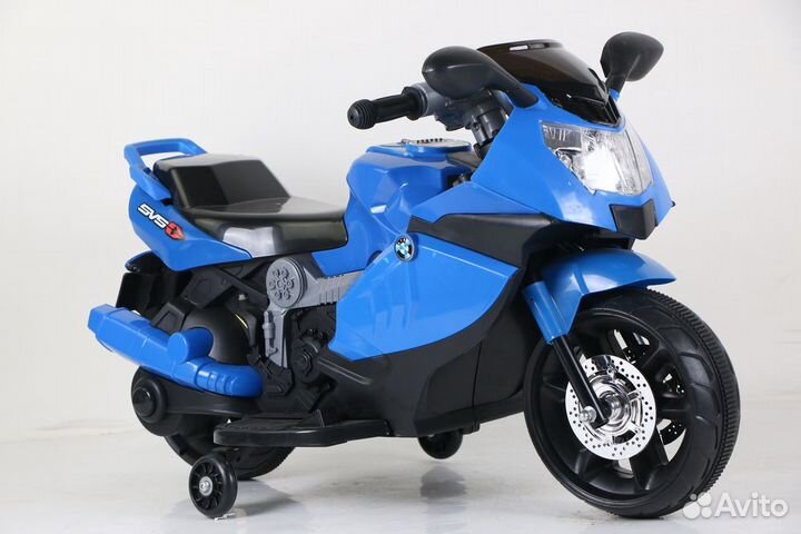 Мотоцикл на аккумуляторе синий