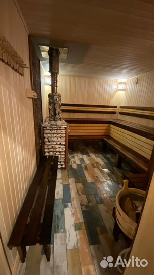Баня на дровах с бассейном