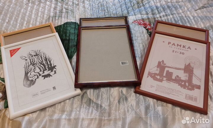 Фоторамка 21х30, пластик со стеклом