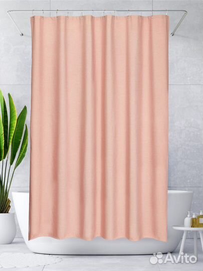 Тканевая штора с имитацией льна, новая