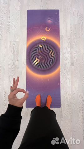 Коврик для йоги из каучука + микрофибра