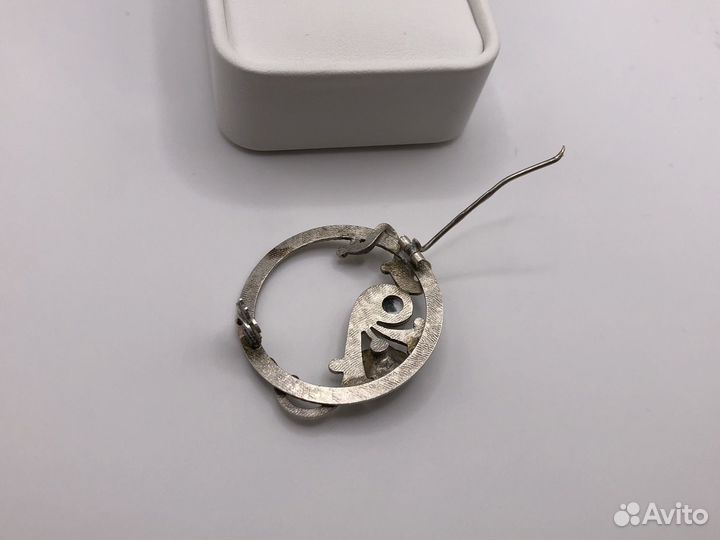 Серебряная брошь винтаж