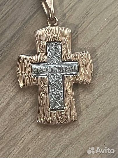 Золотой крестик 585 мужской