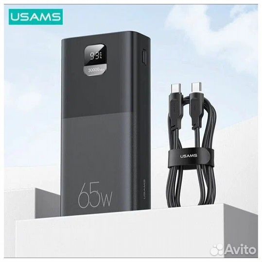Powerbank 65w usams-AT 30000 мАч 65 Вт